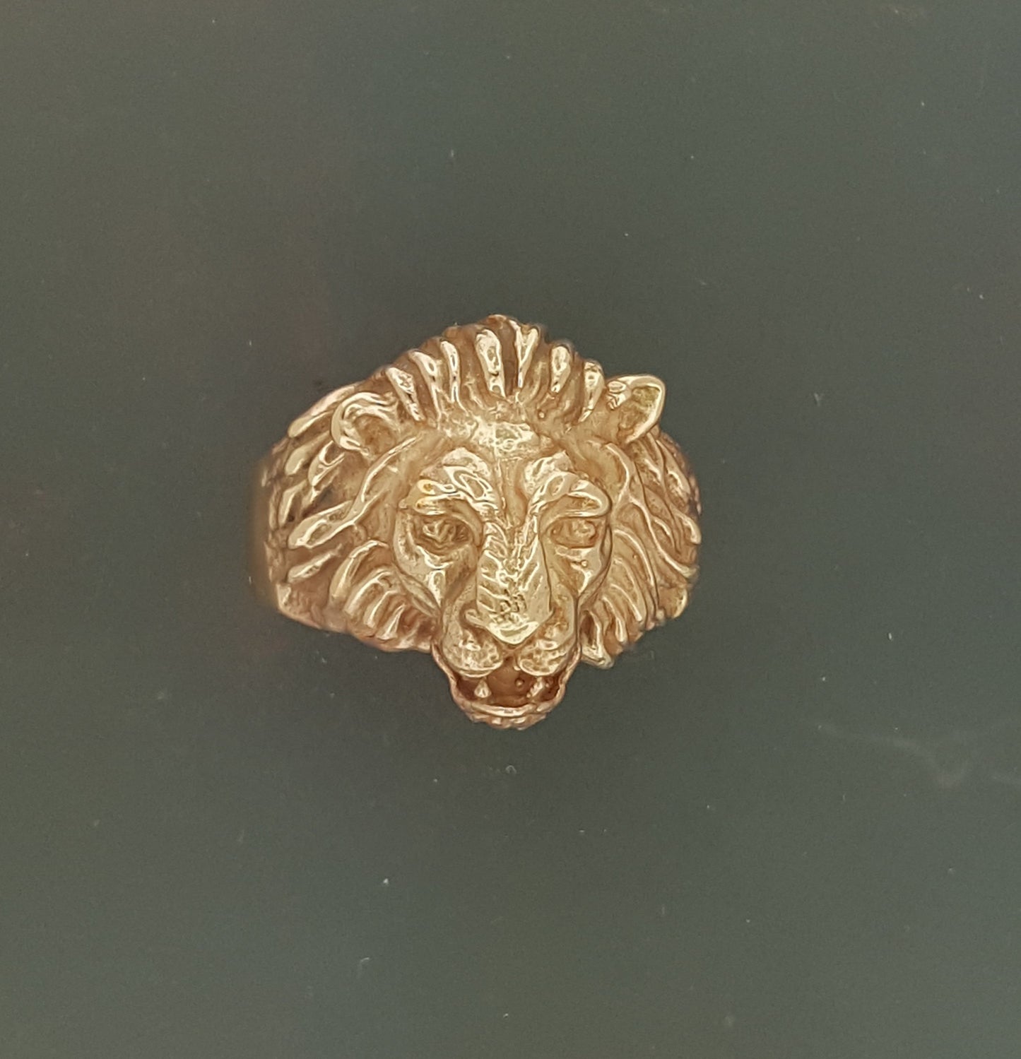 Bronze Lion Ring Vintage Jewellery Lion's Head Ring 