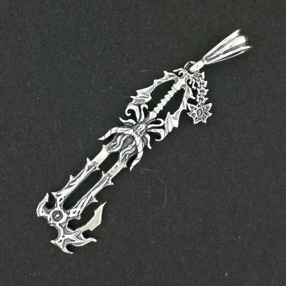 KH No Name Keyblade Pendant in Sterling Silver or Antique Bronze