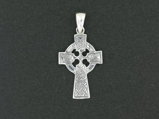 Medium Celtic Cross in Sterling Silver or Antique Bronze