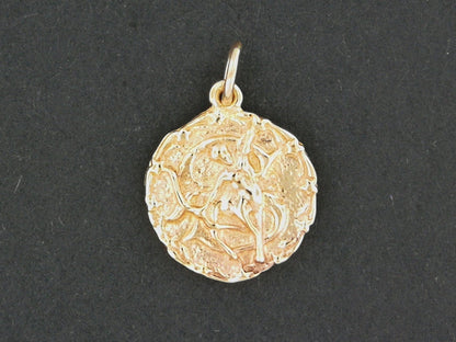 Zodiac Medallion Sagittarius in Sterling Silver or Antique Bronze
