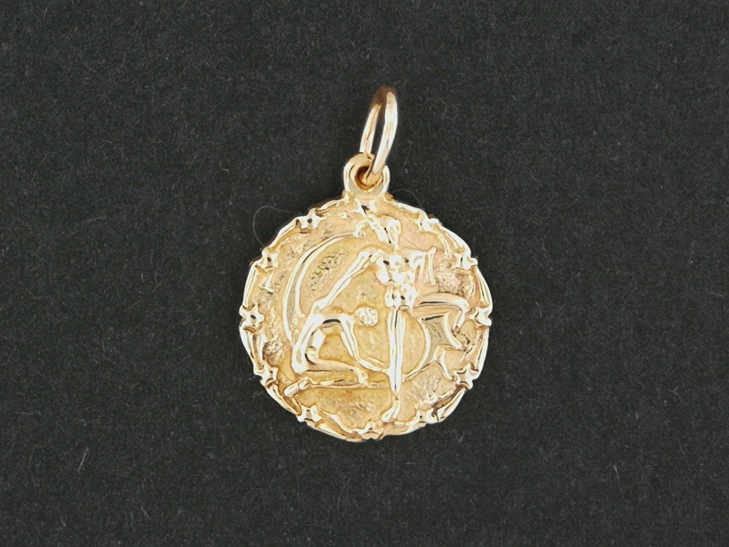 Médaillon du zodiaque Gémeaux en argent sterling ou bronze antique