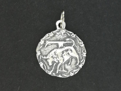 Médaillon Zodiaque Taureau en Argent Massif ou Bronze Antique