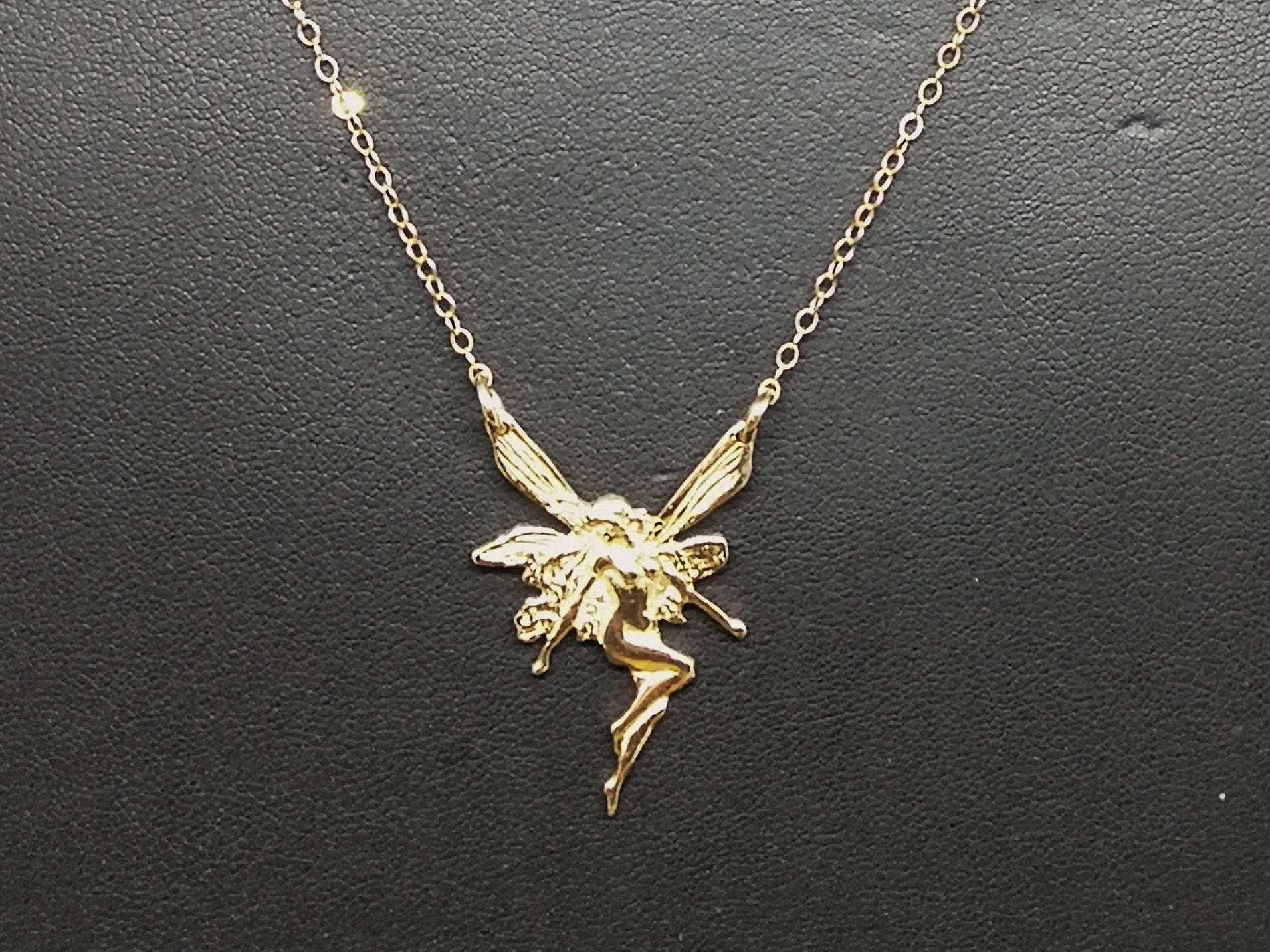 Art Nouveau Fairy necklace in Sterling Silver or Antique Bronze