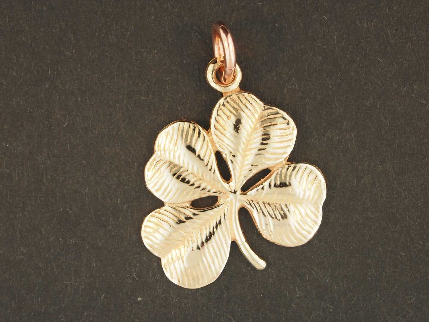 Grand pendentif trèfle à quatre feuilles en argent sterling ou bronze antique