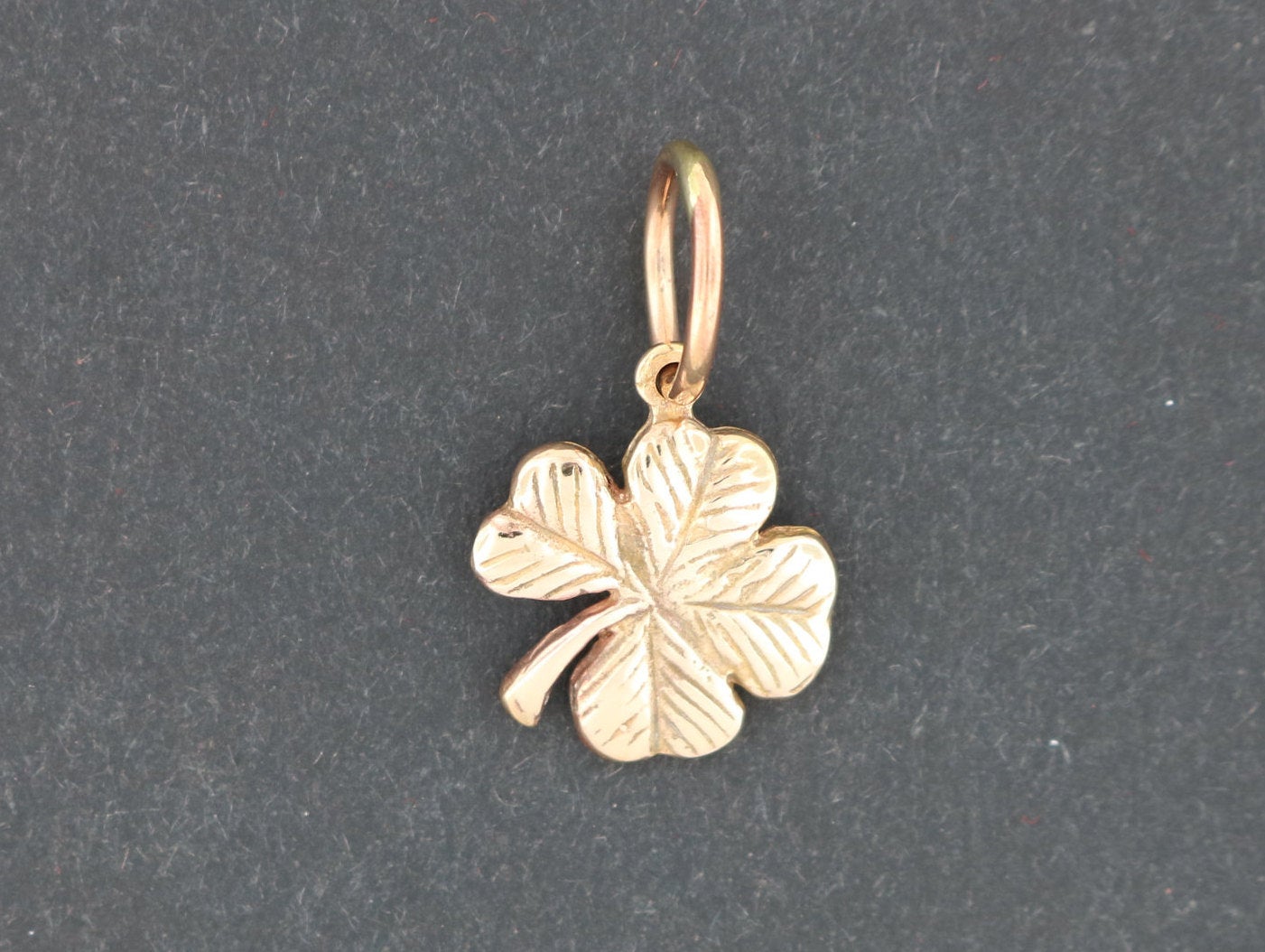 Small Four-Leaf Clover Pendant in Sterling Silver or Antique Bronze
