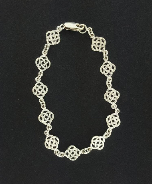 Endless Knot Bracelet in Sterling Silver or Antique Bronze