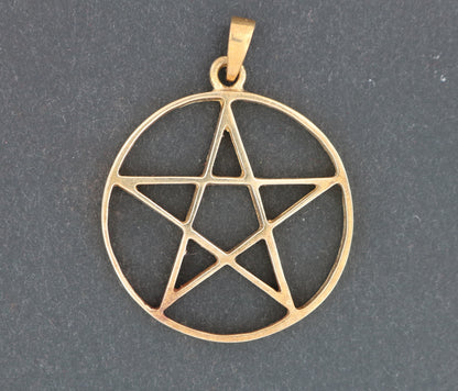 Large Pentacle Pendant in Sterling Silver or Antique Bronze