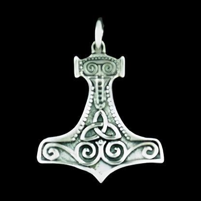 Classic Thor's Hammer in Sterling Silver, Mjölnir Pendant, Viking Pendant, Silver Hammer Pendant, God of Thunder Pendant, Silver Viking Pendant, Silver Viking Jewelry, Silver Viking Charm, Silver Hammer Pendant, Thors Hammer Pendant