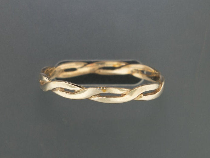 Simple Braid Ring in Sterling Silver or Antique Bronze