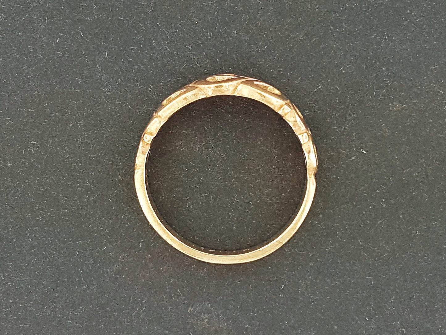 1950s Style Wedding Band in Sterling Silver or Antique Bronze