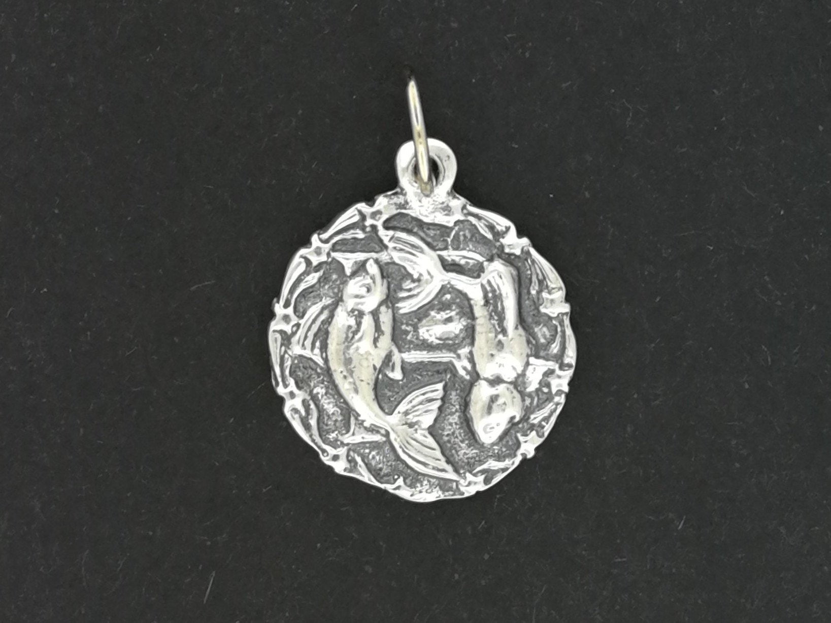 Zodiac Medallion Pisces in Sterling Silver or Antique Bronze, Pisces Medallion Pendant, Pisces Birthday Gift, Pisces Zodiac Medallion, Silver Pisces Medallion, Silver Pisces Pendant, Bronze Pisces Pendant, Bronze Pisces Medallion, Bronze Zodiac Pendant, Bronze Zodiac Medallion, Pisces Birthday Gift, Silver Pisces Jewelry, Silver Pisces Jewellery, Bronze Pisces Jewelry, Bronze Pisces Jewellery