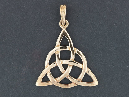 Large Triquetra Pendant in Sterling Silver or Antique Bronze