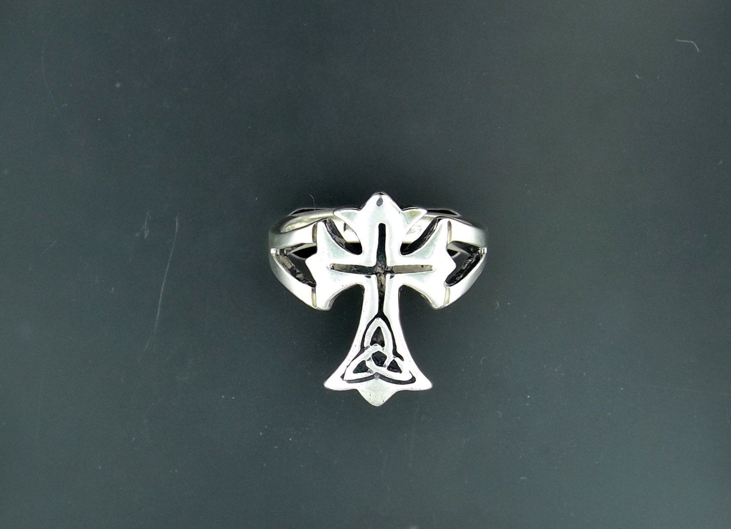 Celtic Cross Ring in Sterling Silver or Antique Bronze, Silver Triquetra Ring, Bronze Triquetra Ring, Sterling Silver Cross Ring, Antique Bronze Cross Ring, Celtic Cross Ring, Irish Cross Ring, Celtic Cross Jewelry, Celtic Cross Jewellery, Bronze Trinity Knot Ring, Silver Trinity Knot Ring, Trinity Knot Ring, Silver Irish Ring, Bronze Irish Ring, Irish Celtic Cross, Irish Celtic Ring