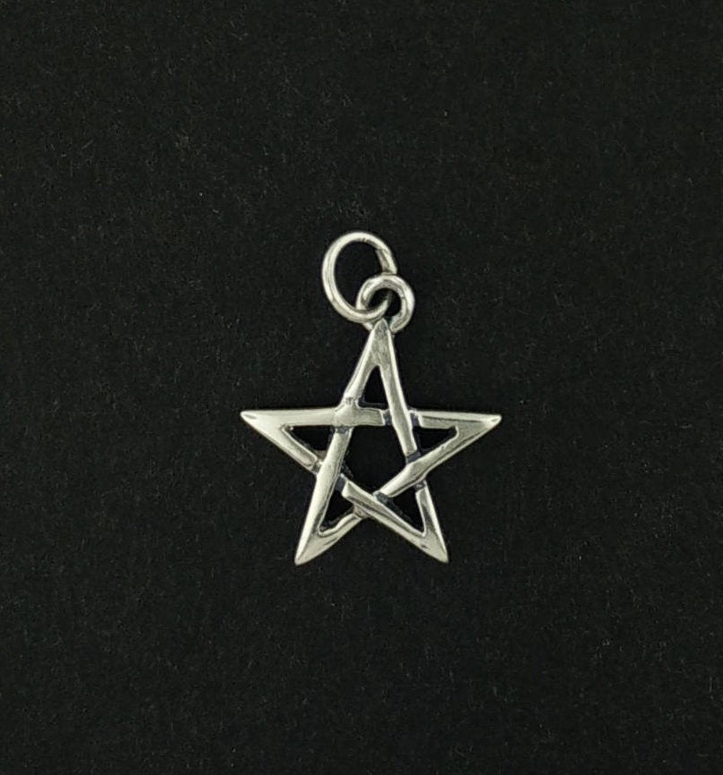 Small Pentagram Star Charm in Sterling Silver or Antique Bronze, Wiccan Pentacle Pendant, Wicca Pentacle Pendant, Silver Wicca Jewelry, Silver Wicca Jewellery, Bronze Wicca Jewelry, Bronze Wicca Jewellery, Sterling Silver Pentagram Pendant, Antique Bronze Pentagram Pendant, Silver Esoteric Jewelry, Silver Esoteric Jewellery, Antique Bronze Esoteric Jewelry, Antique Bronze Esoteric Jewellery, Silver Pagan Pendant, Bronze Pagan Pendant, Witch Aesthetic Jewelry, Silver Star Pendant, Bronze Star Pendant