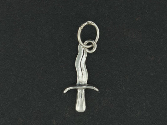 Small Knife Charm in Sterling Silver or Antique Bronze