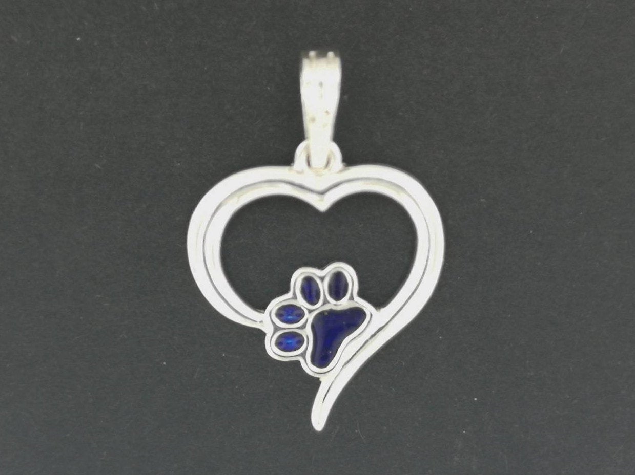 Heart and Paw Print Pendant in Sterling Silver or Antique Bronze, Rainbow Pet Pendant, Pet Lover Pendant, Pet Lover Jewelry, Pet Lover Jewellery, Pet Love Pendant, Paw Print Jewelry, Paw Print Jewellery, Paw Print Pendant, Dog Paw Pendant, Cat Paw Pendant, Cat Lover Pendant, Dog Lover Pendant, Silver Heart Pendant, Bronze Heart Pendant, Cat Heart Pendant, Dog Heart Pendant, Love Your Pet Charm