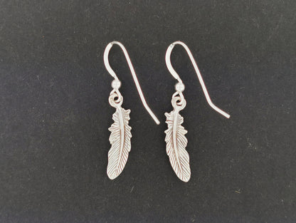 Feather Charm Earrings in Sterling Silver or Antique Bronze, Silver Feather Charm, Silver Feather Earrings, Bronze Feather Earrings, Silver Animal Earrings, Bronze Animal Earrings, Silver Dangle Earrings, Bronze Dangle Earrings, Silver Everyday Earrings, Bronze Everyday Earrings, Silver Feather Jewelry, Silver Feather Jewellery, Bronze Feather Jewelry, Bronze Feather Jewellery
