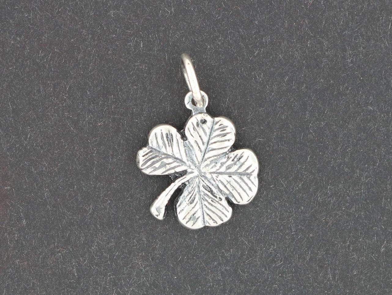 Small Four-Leaf Clover Pendant in Sterling Silver or Antique Bronze