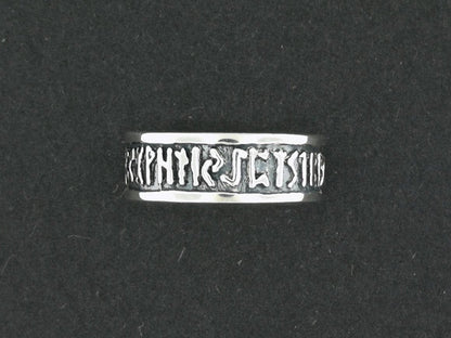 Bande runique nordique en argent sterling ou bronze antique