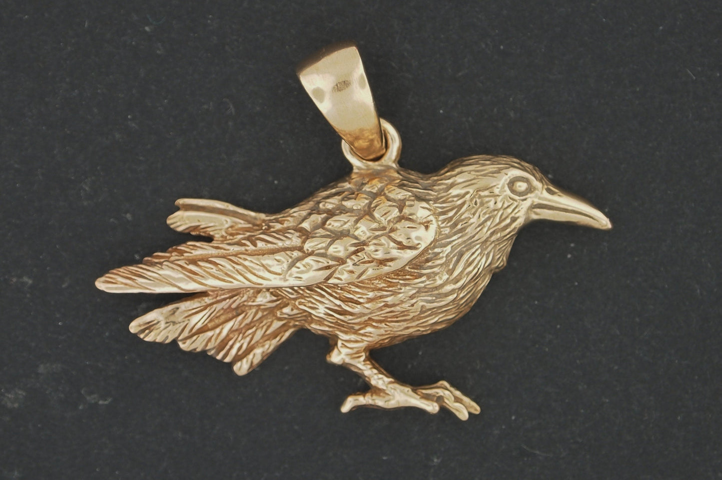 Pendentif corbeau en argent sterling ou bronze antique