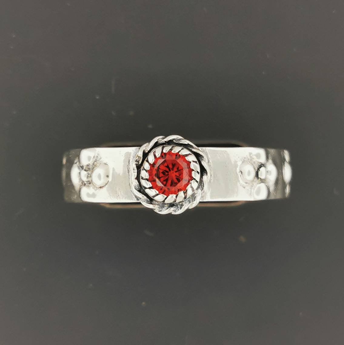 Howls Calcifer Fire Ring in Sterling Silver with Imitation Birthstone, Howls Moving Castle Ring, Howl and Sophie Rings, Birthstone Howls Calcifer Fire Band in Sterling Silver, Howls Moving Castle Engagement Ring, Silver Birthstone Ring