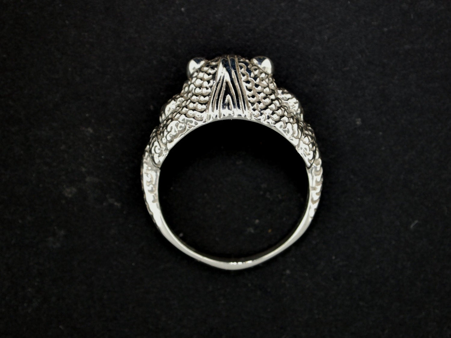 Frog Ring in Sterling Silver or Antique Bronze