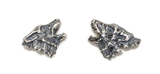 Howling Wolves Sterling Silver Earrings
