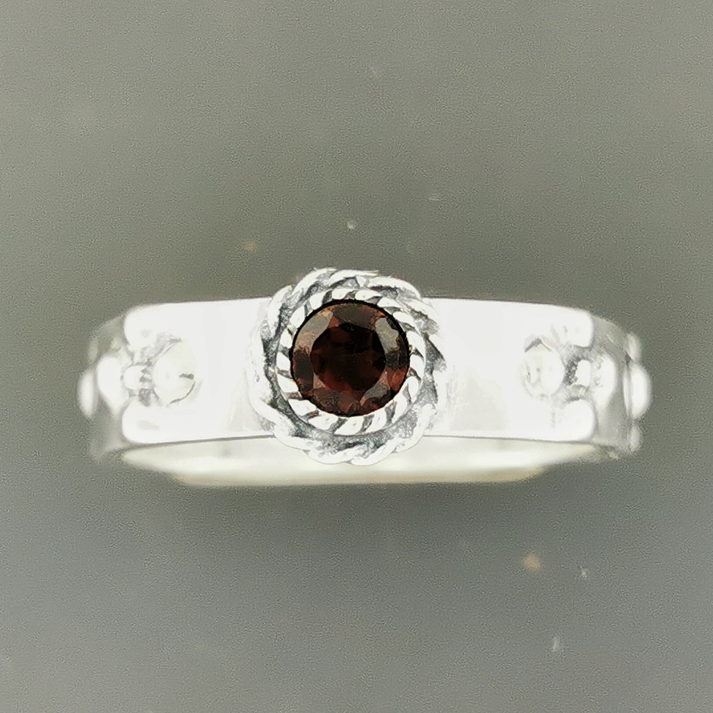 Howls Calcifer Fire Band in Sterling Silver, Gemstone Flower Band, howls moving castle engagement ring, howl's moving castle ring